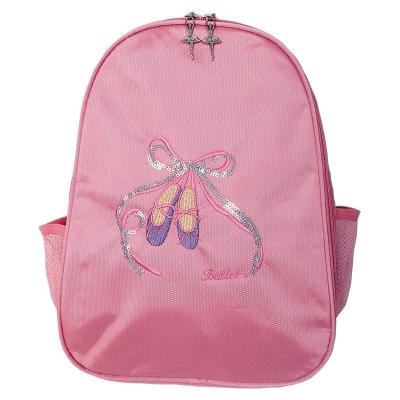 China Fashion Embroidered Print Double Shoulder Children's Large Logo Children's Shoulder Dancing Backpack Ballet Schoolbag Princess Dance Bag for Girl for sale