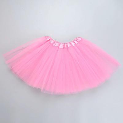 China Factory Wholesale Breathable Kids Solid Color 3 Layers Tulle Ballet Dress Tutu Skirt For Girls Adult for sale