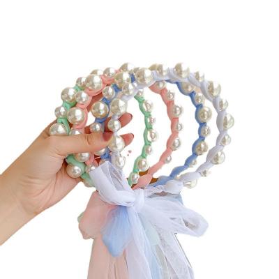 China Cute Hair Decoration Children Beads Princes Hair Finishing Hairpin Super Cute Headband Broken Baby Flame Hair Accessories Headband for sale