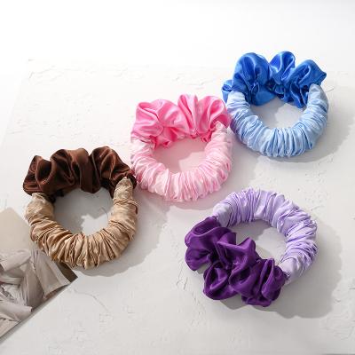 China Heatless Curling Hair Roller Headbands Ponytail Hair Roller Sleeping No Heat Lazy Satin Hair Silk Roller Scrunchies for sale