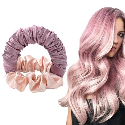 China Magic Curling Hairdresser Tools Heatless Silk Curling Lazy Scrunchies Headband New Design Hair Roller Ponytail Hair Roller for sale