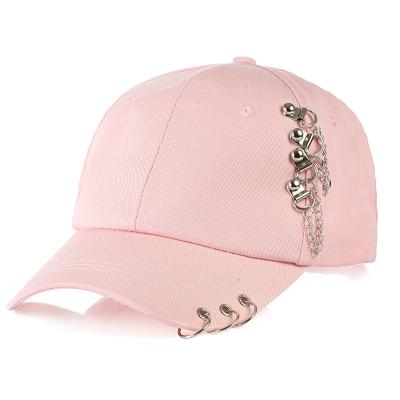 China Wholesale Hot Sale Pink Children's Hat Trend Rivet Wild Baseball Cap Adult Hip Hop Sporty Best Quality Hip Hop Peaked Hat for sale