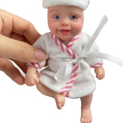 China Reborn Dolls Bebe Reborn Soft Baby Reborn Toy 15cm Full Body Silicone Soft Solid Mini Reborn Baby Doll High Quality For Children's Gift for sale