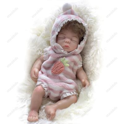 China Soft Toy Reborn Sleeping Doll Bebe Reborn Realistic Newborn Baby 6 Inch Full Solid Silicone Dolls for sale