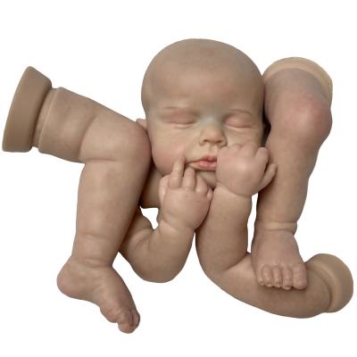 China Solid Silicone Painted 20 Inch Reborn Kit Bebe Reborn Silicone Baby Doll Soft Toy Kits for sale