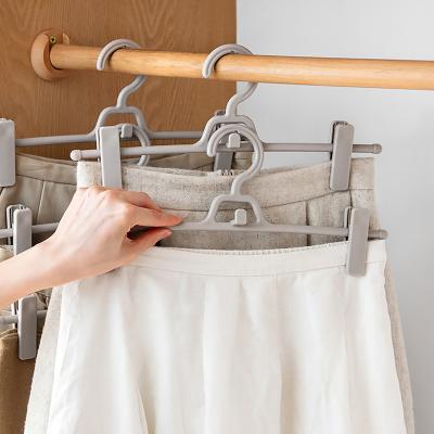 China Casual Metal Added Copper Pant Liners Hangers With Clips , Stackable Multi Add On Trouser Hangers for sale