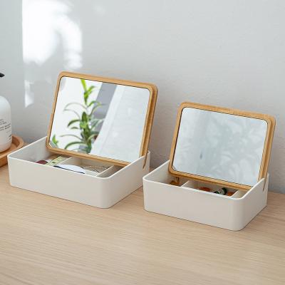 China Plastic Jewelry Box With A Mirror Organizer Gift For Women for sale