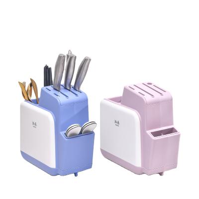 China Durable Square Knife Holder Box Kitchen Insert Knife Rack Scissors Storage Fruit for sale