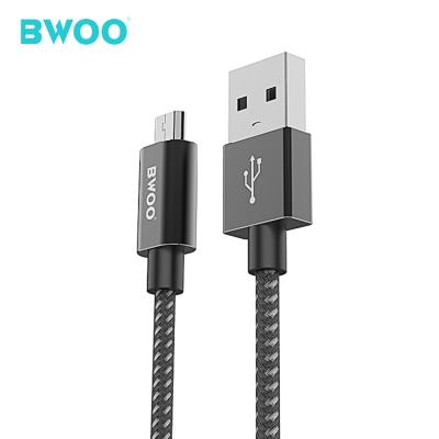 China MP3/MP4 player BWOO new arrived micro usb cable nylon padding fabric braided usb 2.4A to micro usb cable for sale