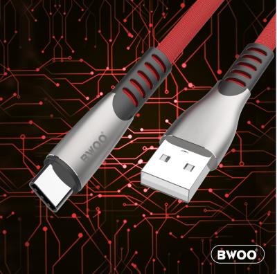 China BWOO player factory supply MP3/MP4 usb to usb 2.0 micro usb data cable micro nylon material fast charger cable for sale