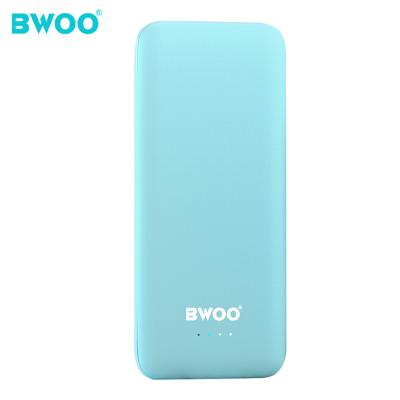 China BWOO branded high quality portable pc+abs power bank small portable type-c material 5000 mAh input power bank for sale