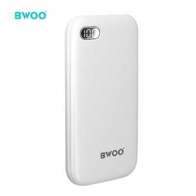 China High Quality Portable Custom Logo Power Bank 10000mah LED Display BWOO Digital Display Charger Mobile Power Bank for sale