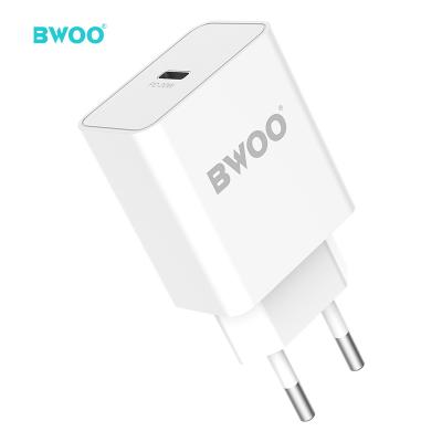 China Hot Selling BWOO 20 Watts High Speed ​​USB C Portable Wall Charger PC Hardware For iPhone 13 Type C USB Charger for sale