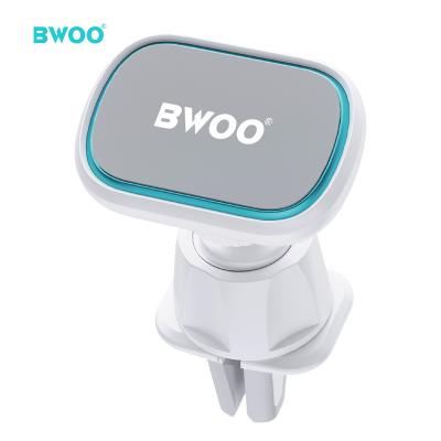 China BWOO 360 rotation mobile phone car holder abs+pc material adjustable high quality car duct phone magnetic holder for sale