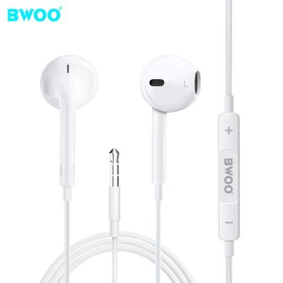 China Perfect Sound BWOO 2021 Hot Selling Mobile Phone Earphone With Wire Low Price For Samsung 3.5mm In-Ear Earphone for sale