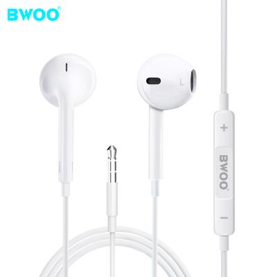 China BWOO 3.5mm Earphone Jack Comfortable Wearing High Quality Cable Mobile Phone Wired Earphones for sale