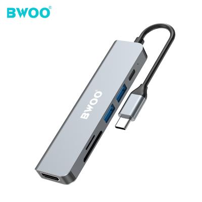 China Hot Selling Charging+Data Transfer BWOO All In One USB Hub 3.0 Port Multi Function Type-c C Usb Hub 3.0 Port Speed ​​To Mac Book for sale