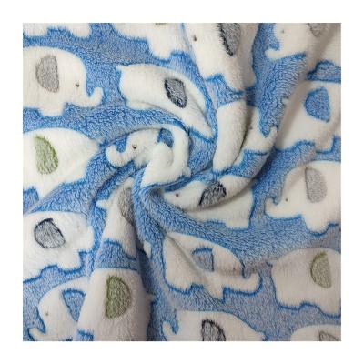 China Antistatic Double Faced Fleece Flannel Knitting 100% Polyester Plain Coated Flannel Fabric For Baby for sale