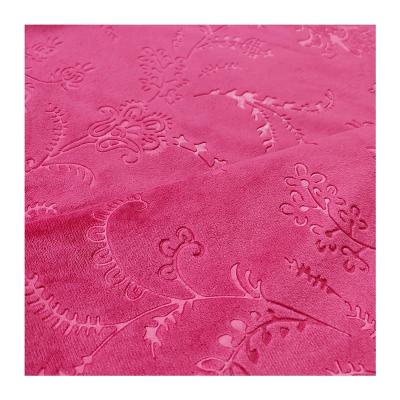 China Shrink-resistant 100 polyester super soft embossed fabric for baby blanket from china factory for sale