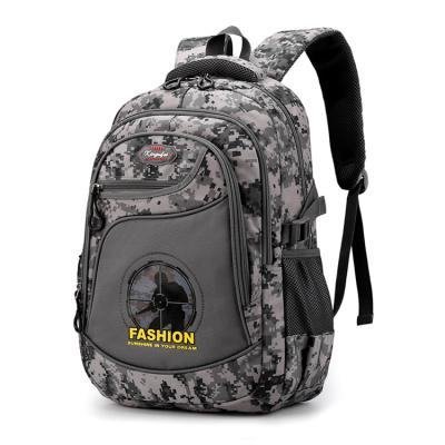 China Waterproof Promotion Price Camouflage Popular Kids Travel Single Bag Children Students School Back Bag For Boy for sale