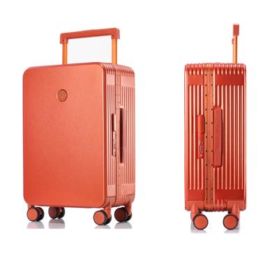 China Silent Universal PC Luggage Bags Trolley Case Wheel Boarding Suitcase Combination Lock Trolley Case for sale