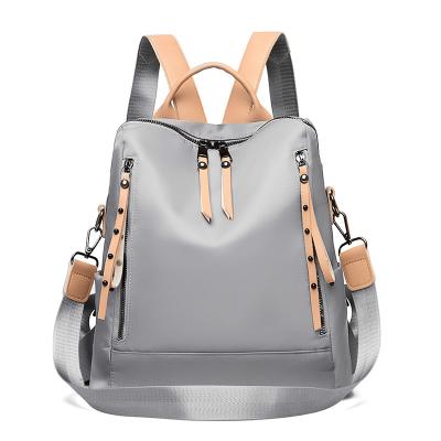 China High Quality Wear-resistant Ladies Oxford Cloth Fashion Zipper Travel Lightweight Waterproof Backpack for sale