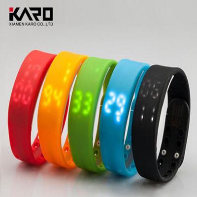 China One Alarm LED Square Touch Screen Silicone Watch Digital Wrist Watch Women Elastic Band for sale