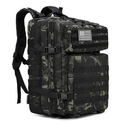 China Waterproof ZH Tactical Backpacks Black Camo 900D Cordura Nylon Durable Outdoor Design Bags Laser Cut Molle Tactical Backpack for sale