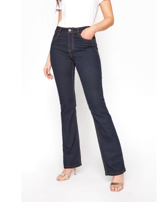 China Breathable High Waisted Jeans Raw Cut Fitted 38