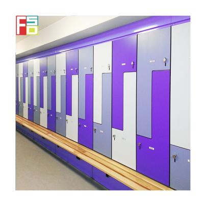 China High Quality Utilities 2 Tiers School Lockers Changing Room Lockers Football Club Lockers HPL for sale