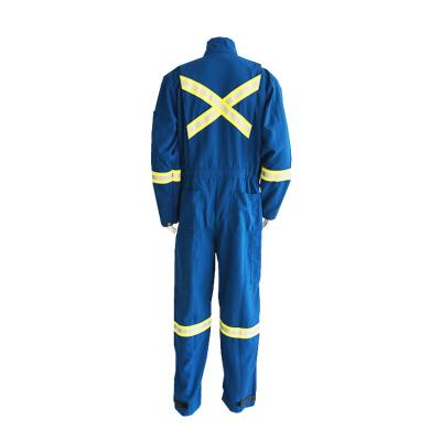 China Wholesale Antistatic Flame Retardant Royal Blue Jacket Pants Safety Boilersuit Flame Retardant Overall for sale