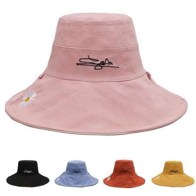 China Funky Striped Bucket Hat Summer Outdoor Sport Bucket Hat Doodle Pattern Custom Bucket Hat for sale