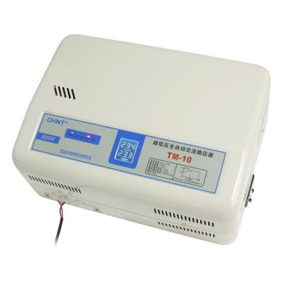 China Hot Sale Chint TM-10 Automatic Voltage Regulator 220V 10KVA Household 10KW AC Computer TV Single Phase Voltage Regulator for sale