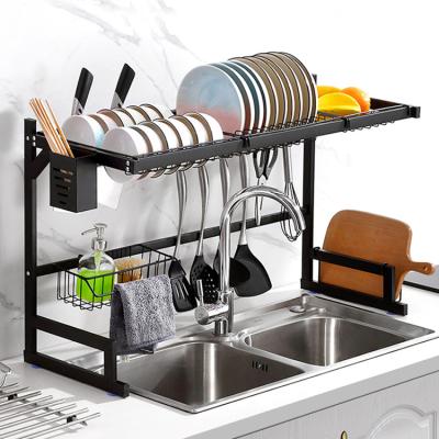 China PINPINFAMILY Sustainable Standing 201 Stainless Steel Kitchen Storage Over The Sink Drying Racks And Racks for sale