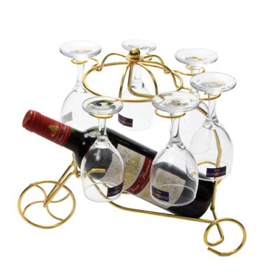 China New Latest Model Viable PINPINFAMILY 2021 Promotion Price Trade Show Display Rack Small Yellow Gold Wine Rack for sale