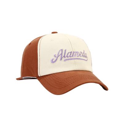 China COMMON Summer Soft Top Letter Embroidery Visor Hat Face Small Cap For Men American Retro Color Matching Baseball Cap For Women for sale