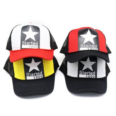 China COMMON Summer Mesh Shade Cap Five-Pointed Letter-Printed Baseball Cap Sponge Trucker Cap for sale