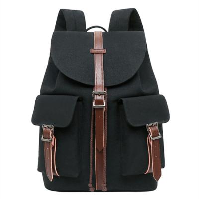 China Customized Durable High Quality Canvas Rucksack Fashion Student Canvas School Bag Casual Backpack New Style for sale