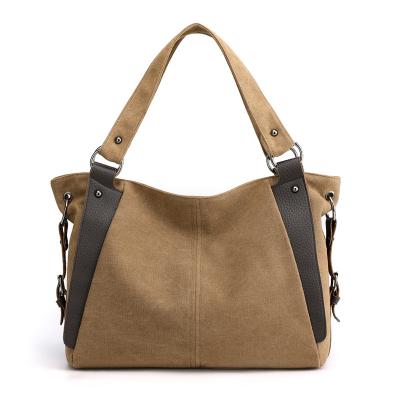 China Simple Hot Shopping Ladies One-Shoulder Daily Casual Canvas Handbag Sale Tote Bag for sale