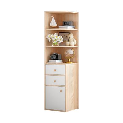 China Factory sale home furniture style wooden convertible modern corner book shelves storage cabinet for sale