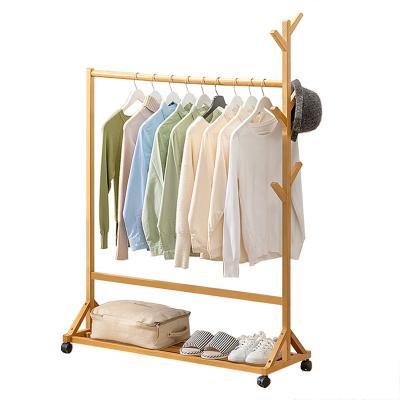 China Hot Selling High Quality Multifunctional Rack Cheap Bamboo And Wooden Coat Rack Hooks Hanger Coat Rack For Coats And Hats for sale