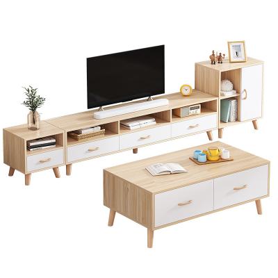 China Easy Use Contemporary Living Room Furniture Wooden Tea Table and TV Cabinet and TV Shelf for sale