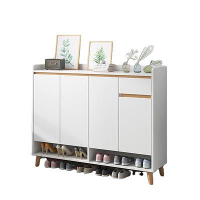 China (Other)Adjustable Modern Shoe Cabinet With Door For Home Furniture Wooden Shoe Rack Box for sale