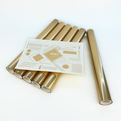 China Matte Color Business Card Printing Gold Reactive Toner PET Metallic Foil Hot Stamping Foil For Digital Printer 32cm*10m for sale