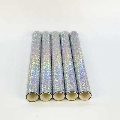 China Silver Holographic Decoration Laser Dots Foil Stamping Paper For Laminating Machine Transfer Use Foil for sale