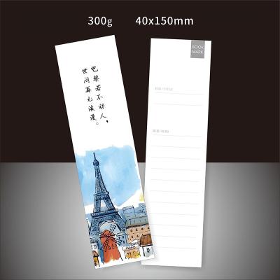 China paper & Cardboard Logo Design Custom Printing Art Paper Card Label Bookmark for sale