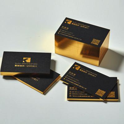 China Business Gold Foil Edge Business Card Luxury Business Card Thank You Card Small Business for sale