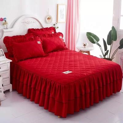 China LUXURY FLARA bed skirt and bedspread set of soft and comfortable cushion, wrinkle, sheet and bedding boxes for sale