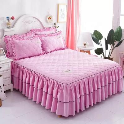 China LUXURY FLARA bed skirt and bedspread set of soft and comfortable cushion, wrinkle, sheet and bedding boxes for sale