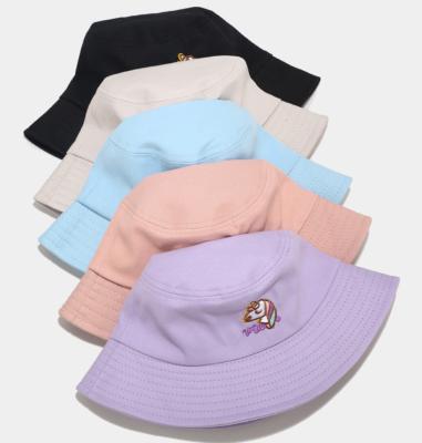 China Picture Reversible Bucket Hats For Women Travel Outdoor Beach Sun Hat Flower Embroidery Hat for sale